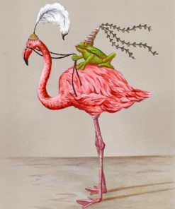 Frog And Flamingo Paint by numbers