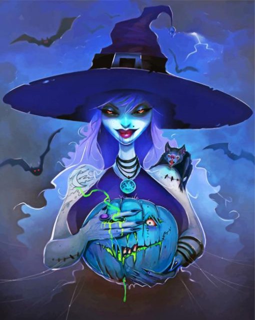 Halloween Witch Paint by numbers