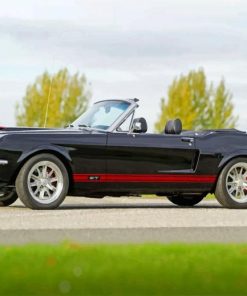 black-car-ford-1967-shelby-gt500-paint-by-number