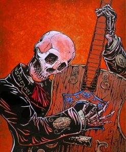Skeleton Guitarist Paint by numbers