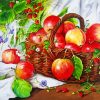 Apples Basket Still Life Paint by numbers