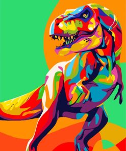 Colorful Dinosaur Paint by numbers
