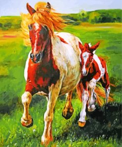 Mustang Horses Paint by numbers
