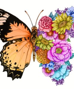 Blooming Butterfly Paint by numbers