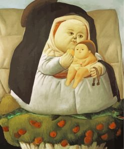 fernando-botero-madonna-with-child-paint-by-numbers