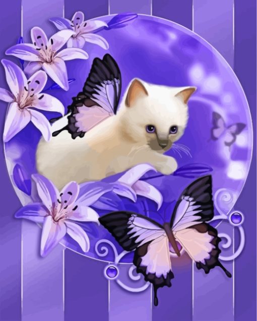 kitten-with-purple-butterflies-paint-by-numbers