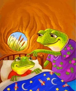 Frog Momy Taking Care Of Her Son