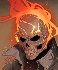 Ghost Rider Paint by numbers