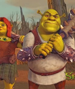 Shrek-And-Fiona-paint-by-number