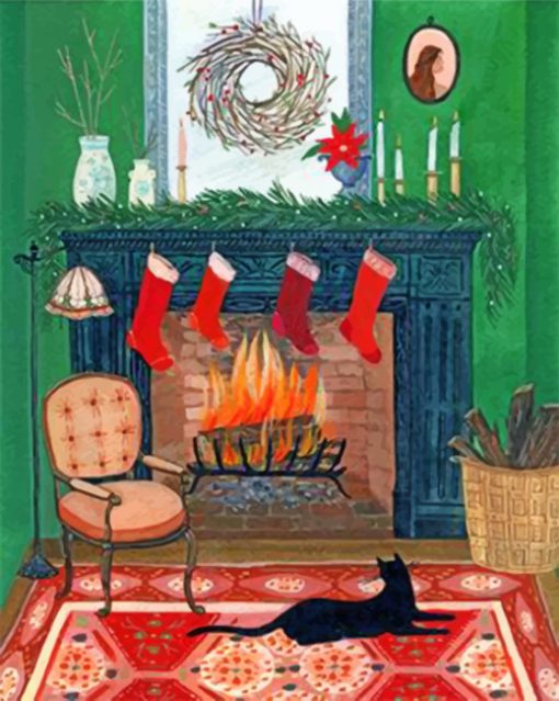 christmas-fireplace-paint-by-number