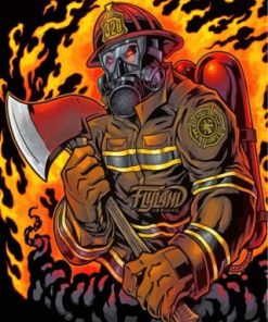 Cool Firefighter Paint by numbers