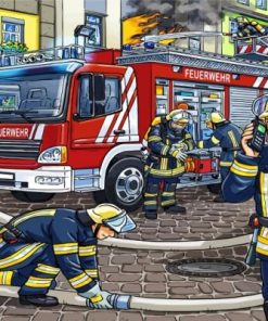 Firemen Heroes Paint by numbers