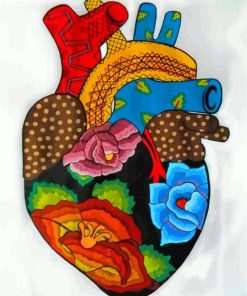 Heart Folk Art Paint by numbers