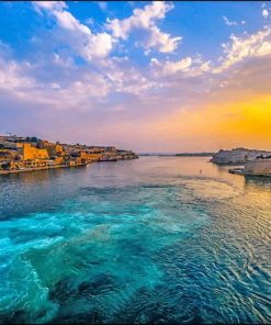 malta-harbor-sunset-paint-by-numbers