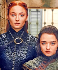 Sansa And Arya Stark paint by number