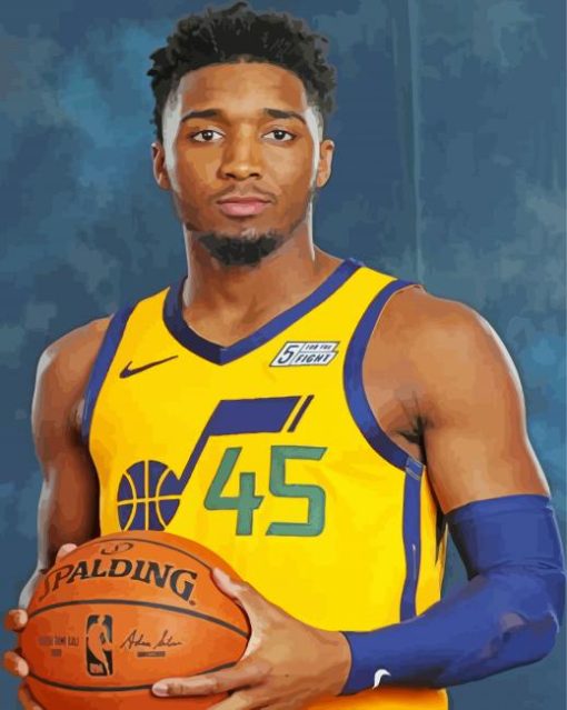 Aesthetic Player Donovan Mitchell paint by numbers