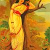 Ahalya By Raja Ravi Varma paint by numbers