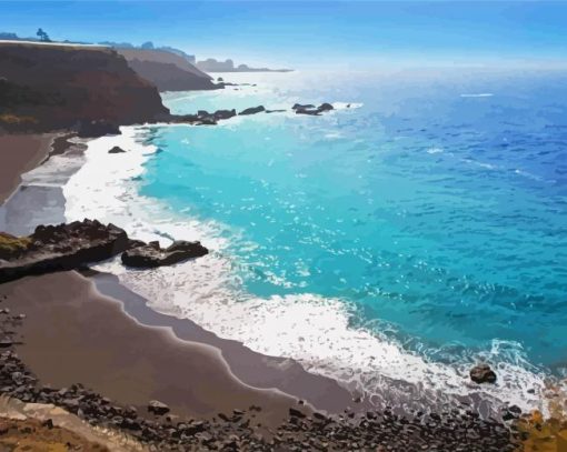 Beach Bullollo Tenerife paint by numbers