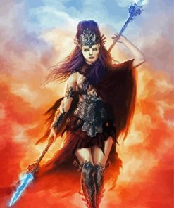 Beautiful Warrior Godess paint by numbers