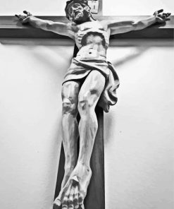 Black And White Crucifix paint by numbers