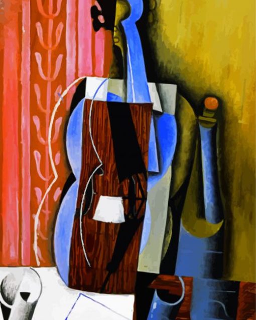 Cubism Violonist Art paint by numbers