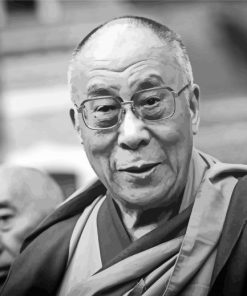 Black And White Dalai Lama paint by numbers