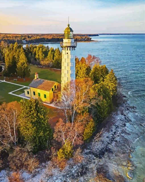 Door County Lighthouse paint by numbers