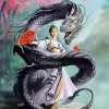 Girl And Dragon By Anne Stokes paint by numbers
