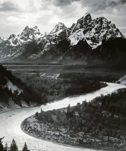 Grand Teton And Snake River paint by numbers