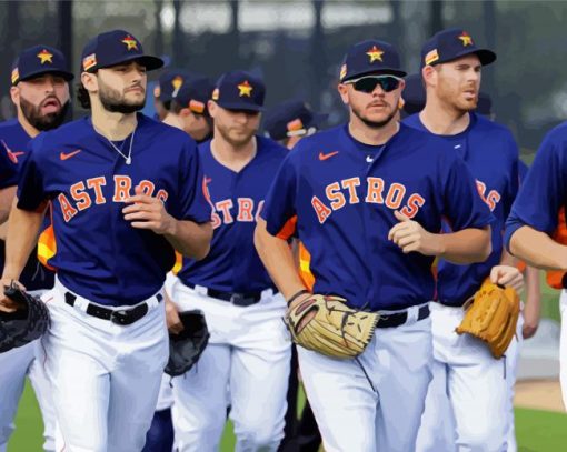 Houston Astros Team paint by numbers