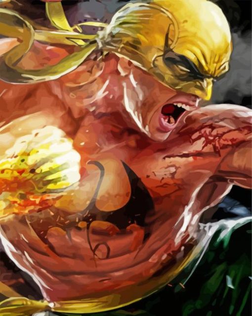 Iron Fist Fighter paint by numbers