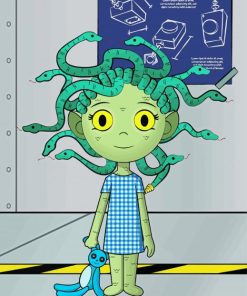 Little Medusa Girl paint by numbers