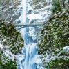 Multnomah Falls In Winter paint by numbers