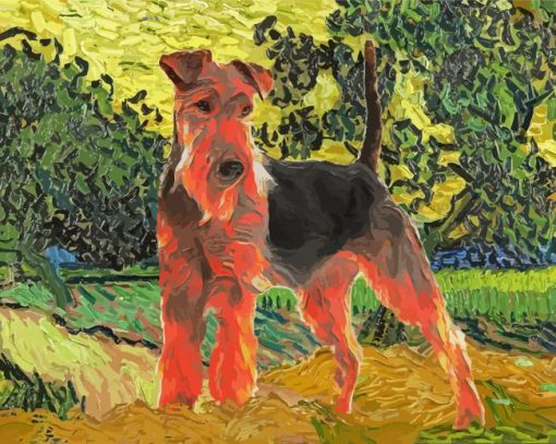 Welsh Terrier Dog Art paint by numbers