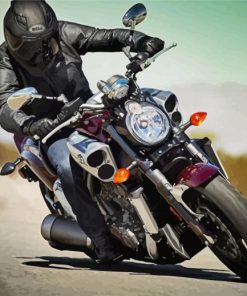 Yamaha VMAX Biker paint by numbers