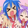 Adorable Lucky Star Anime Girls paint by numbers