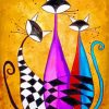 Aesthetic Abstract Cats paint by numbers