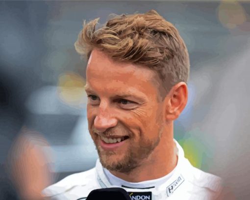 Aesthetic Jenson Button paint by numbers