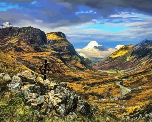 Aesthetic Glencoe paint by numbers