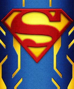 Aesthetic Superman Logo paint by numbers