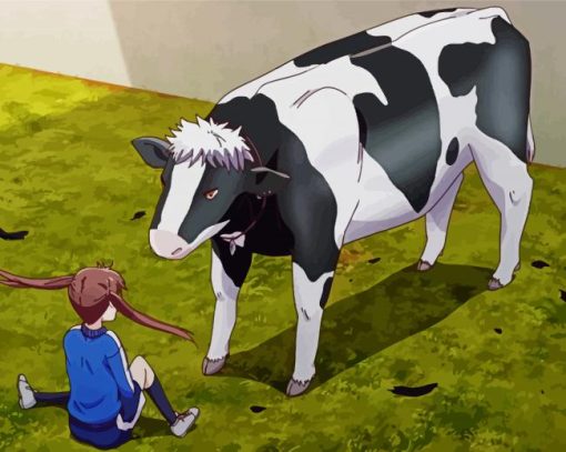 Animated Cow Animal paint by numbers