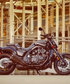 Black VMAX Motorcycle paint by numbers