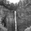 Black And White Multnomah Falls paint by numbers