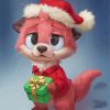 Christmas Cute Otter paint by numbers