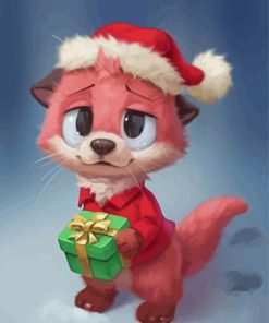 Christmas Cute Otter paint by numbers