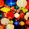 Colorful Asian Lamps paint by numbers
