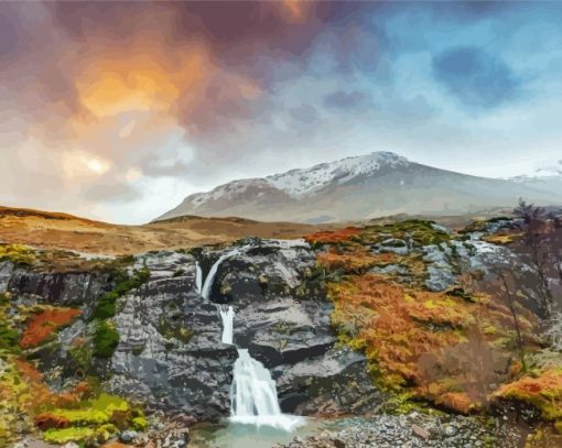 Glencoe Mountains paint by numbers