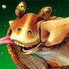 Jar Jar Binks Fighting paint by numbers