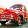 Red International Harvester paint by numbers