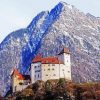 Snowy Mountain Gutenberg Castle paint by numbers